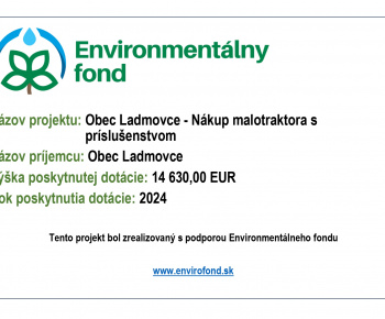 Aktuality / Info o projekte EF -Projekt bol zrealizovaný s podporou Enviromentálneho fondu - foto