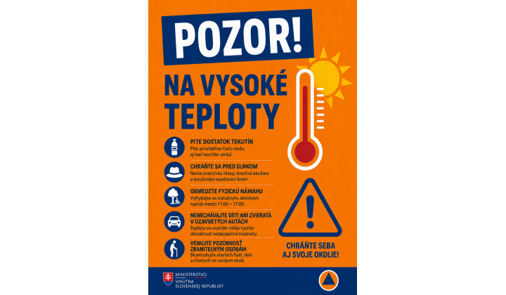 Pozor na vysoké teploty