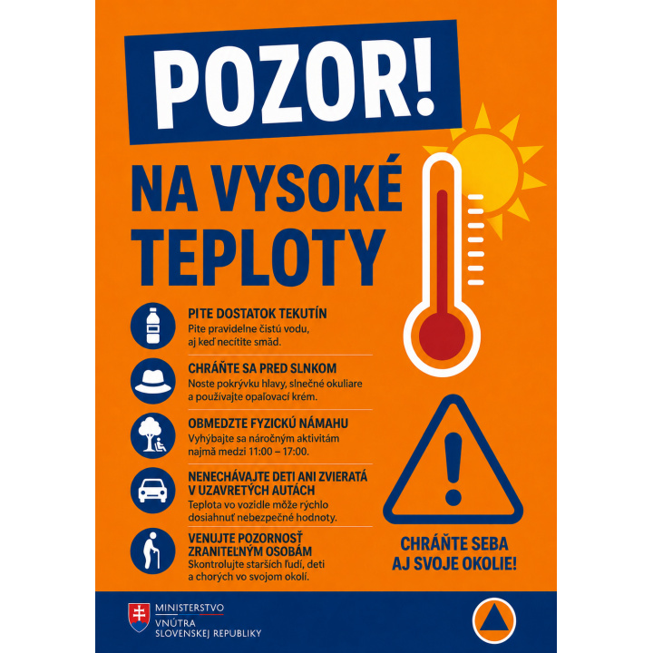 Pozor na vysoké teploty